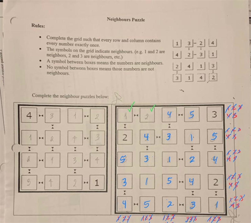 Need some help with the 5 by 5 puzzle. I keep getting stuck :(-example-1