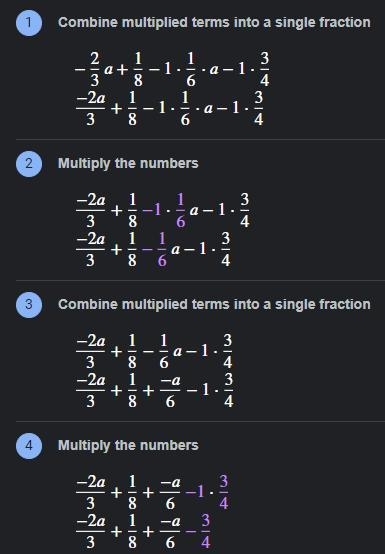 −2/3a+1/8−1/6a−3/4 PLS HELP-example-3