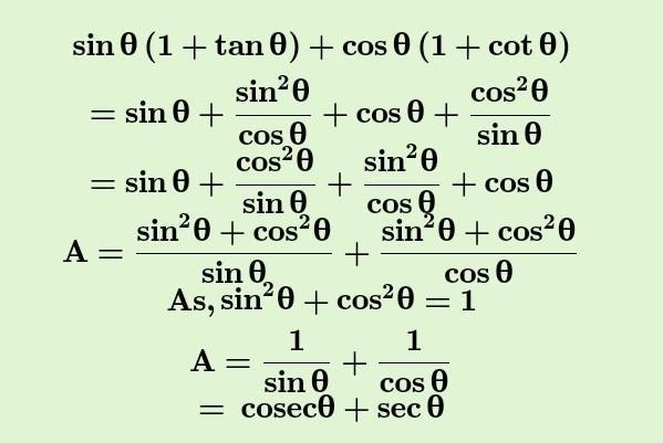 prove that cos theta by 1 minus tan theta + sin theta by 1 minus cot theta equal to-example-1