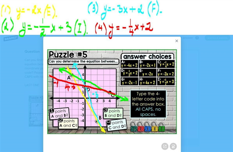 Can you find the slope-intercept equation between each pair of coordinate points and-example-1