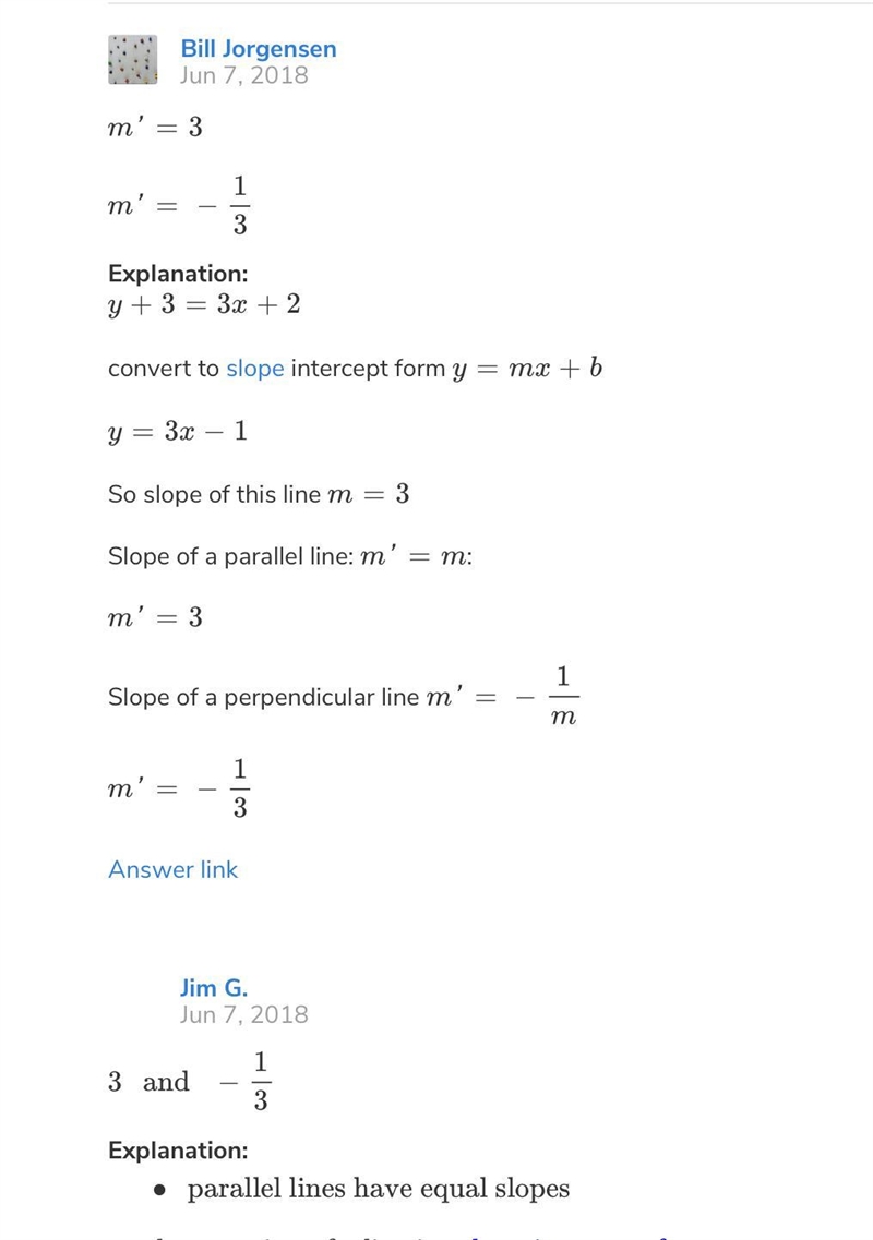 Provide the parallel and perpendicular slopes to the slope m=-1/2​-example-1