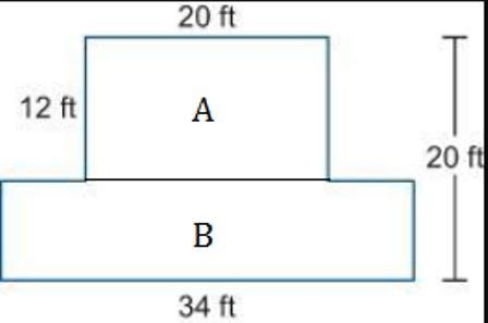 Austin is helping his mom stain their wooden deck shown in the diagram below. Part-example-1