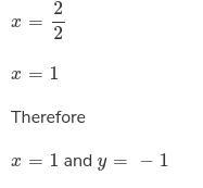 Solve the linear systems using the substitution method. 2x-3y=-1 x=y+1 Please explain-example-2