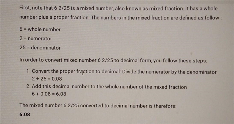 Write the following fractions as decimals 6 2/25 answer​-example-1