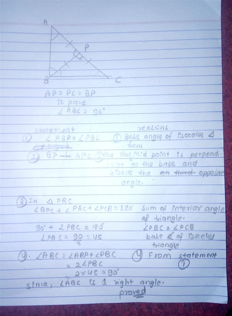 \underline{ \underline{ \text{question}}} : In the given figure , AP = BP = PC. Prove-example-1