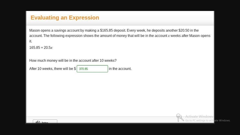 Mason opens a savings account by making a $165.85 deposit. Every week, he deposits-example-1