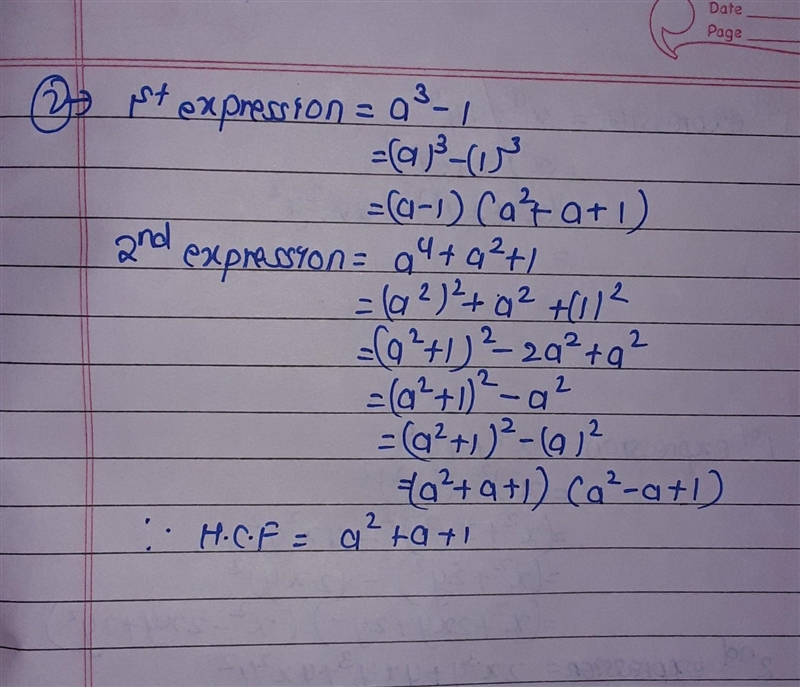 Find the H.C.F of the following expressions. 1. x⁴ + 4y⁴ and 2x³y + 4xy³ + 4x²y² 2. a-example-2