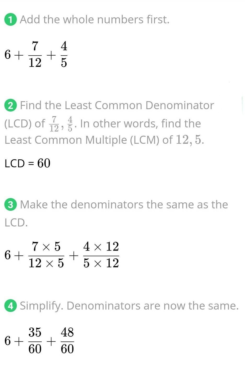 What is 5 7/12 + 1 4/5 Show your work-example-1