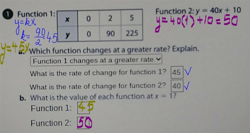 Help Me, Now! B. What is the value of each funtion at x = 1?​-example-1