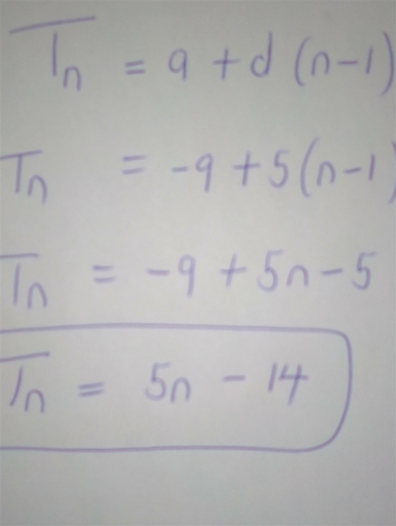 Find an explicit rule for the nth term of the arithmetic sequence. -9, -4, 1, 6, ...-example-1