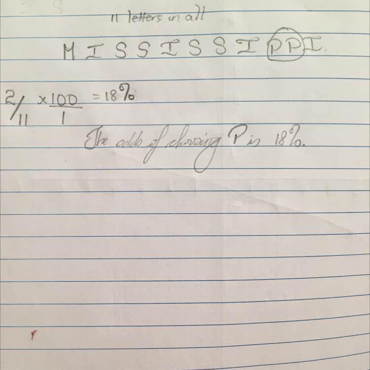 Question 5 (1 point) The letters that form the word MISSISSIPPI are placed in a bowl-example-1