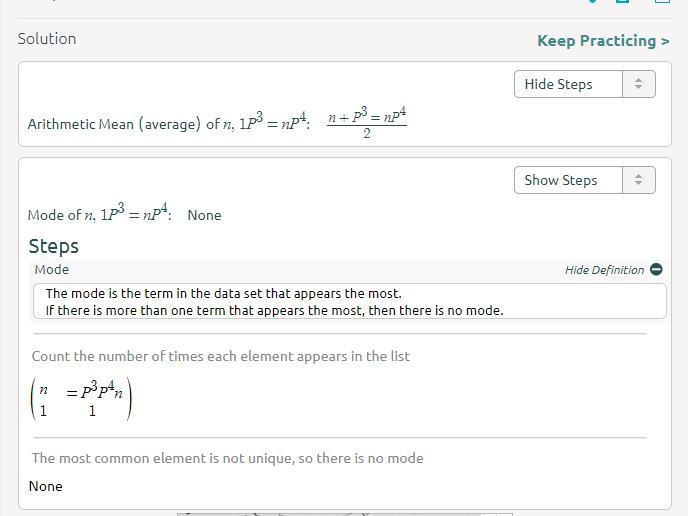 For what value n is 1P3 =nP4?-example-1