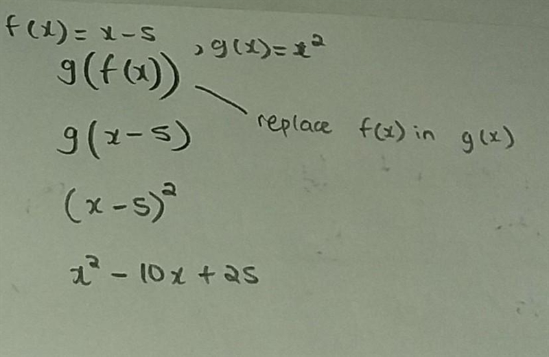 If F(x) = x - 5 and G(x) = x2, what is G(F(x))?-example-1