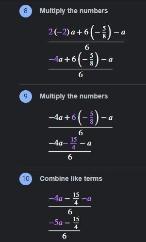 −2/3a+1/8−1/6a−3/4 PLS HELP-example-1