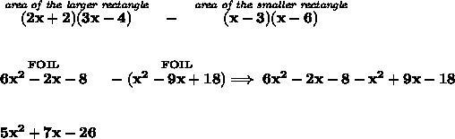 8. Find the area of the shaded region. A. 5x2 – 11x + 16 B. 5x2 + 7x – 26 C. 5x2 + 11x-example-1