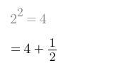 Evaluate. 1/(−2)^−2 + 1/2-example-4