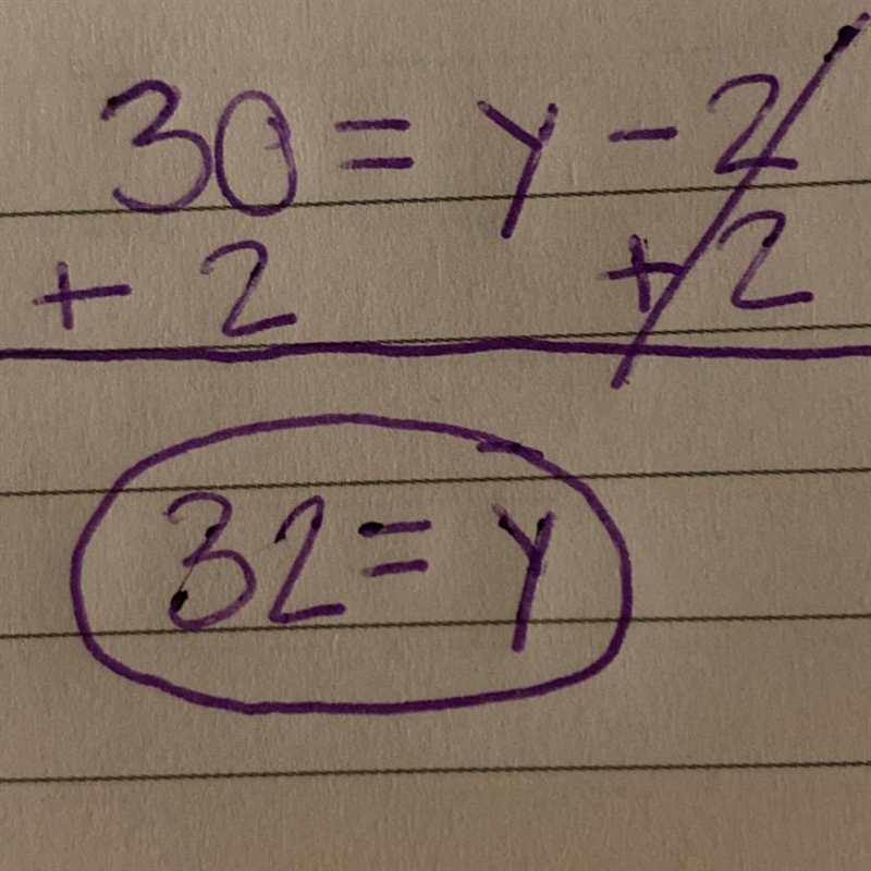 30 = y - 2 and work plzzz-example-1