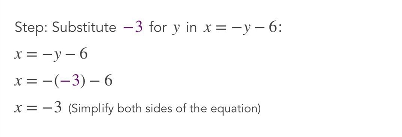 Try and solve the following system of equations using the substitution method: -8x-example-2