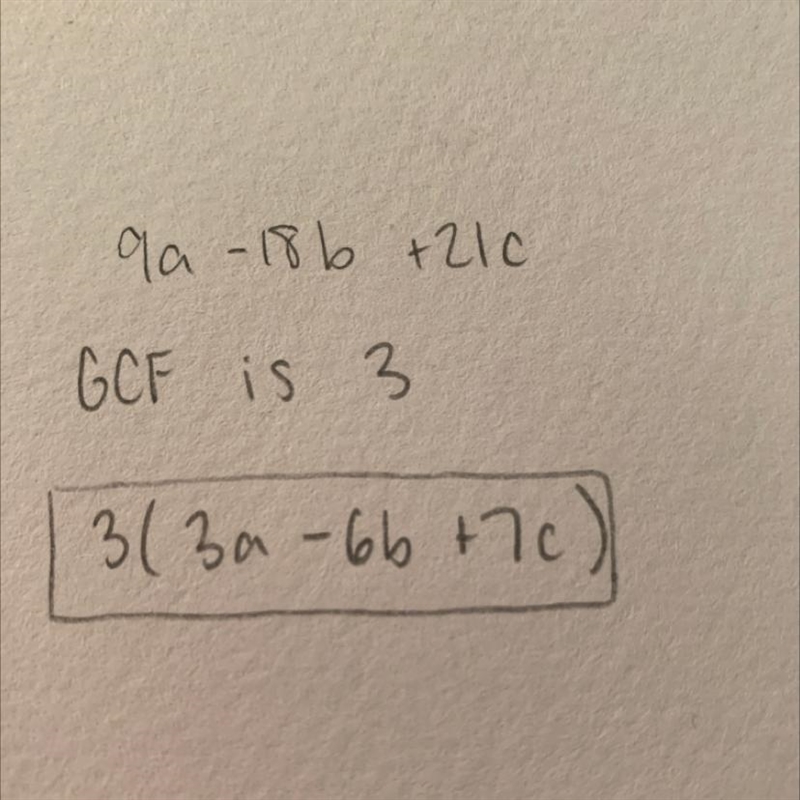 Apply the distributive property to factor out the greatest common factor of all three-example-1