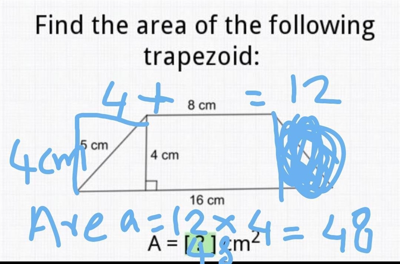 Find the area of the following trapezoid.-example-2