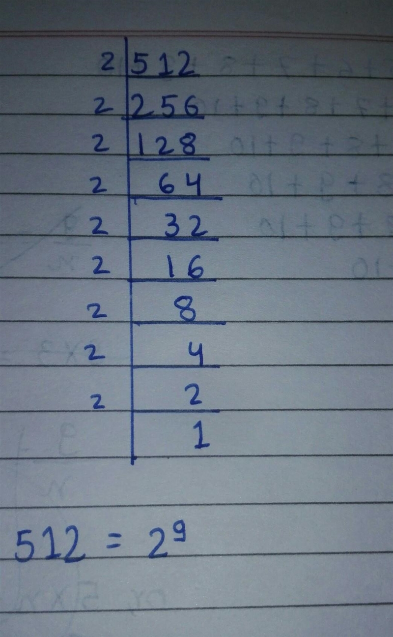 Express 512 as a power of 2. a) 28 b) 27 c)29 d) 210-example-1