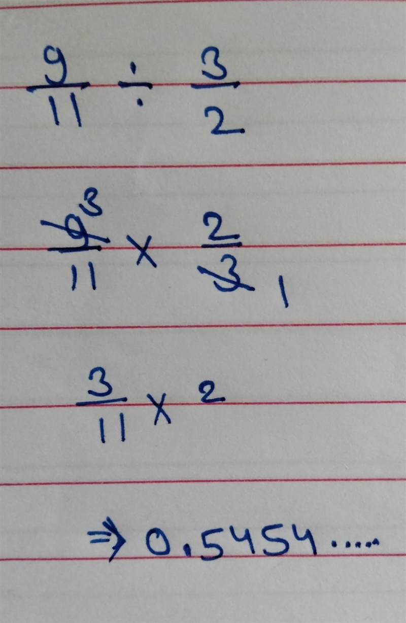 Divide ( 9/11) ÷ (3/2) ​-example-1