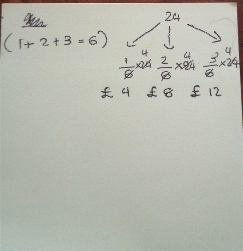 £24 in the ratio 1:2:3-example-1