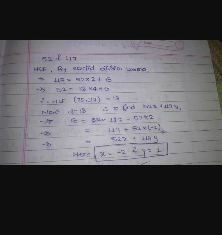 Find the hcf of 52 and 117 and express it in the form of 52x + 117y.. please helppp-example-1