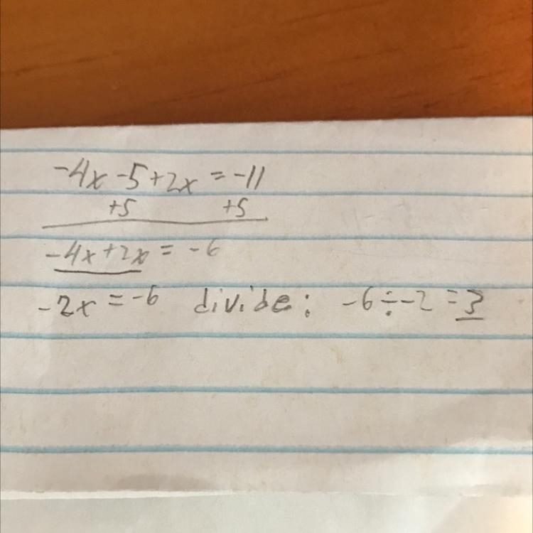 Solve the multi-step equation by combining like terms and using inverse operations-example-1