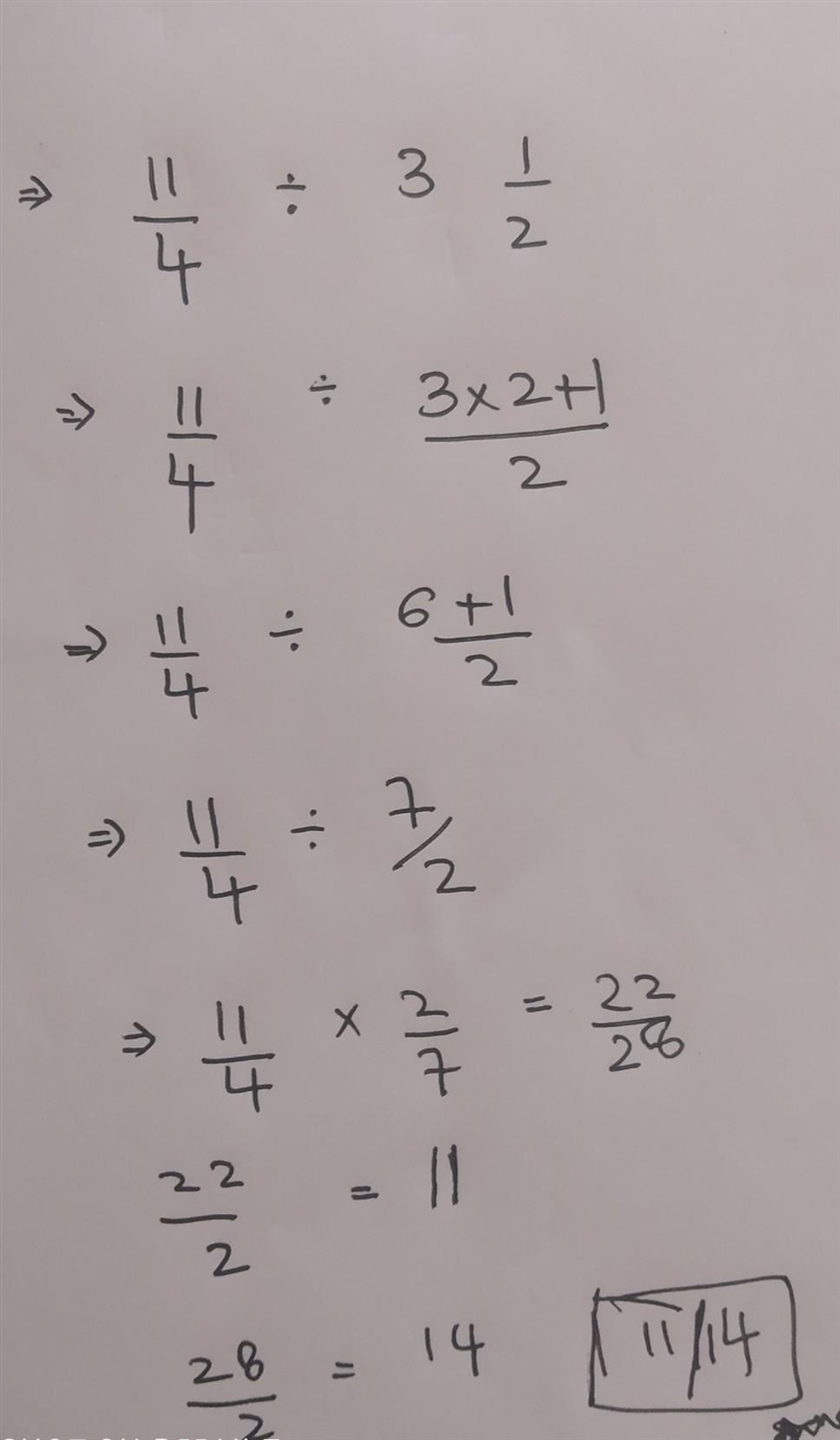 Find the quotient of 1 1/4 and 3 1/2 express your answer in simplest form-example-1