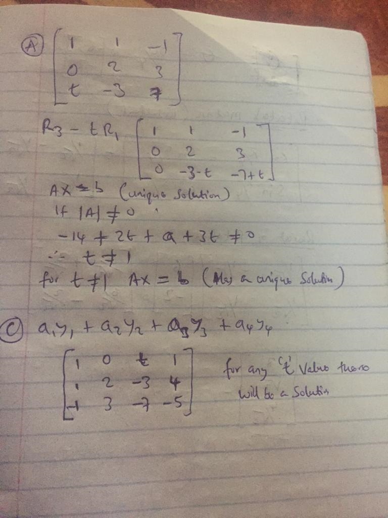 Let a1, a2 and a3 be as in (a). Let a4 =   1 4 −5  . Without doing any further-example-2