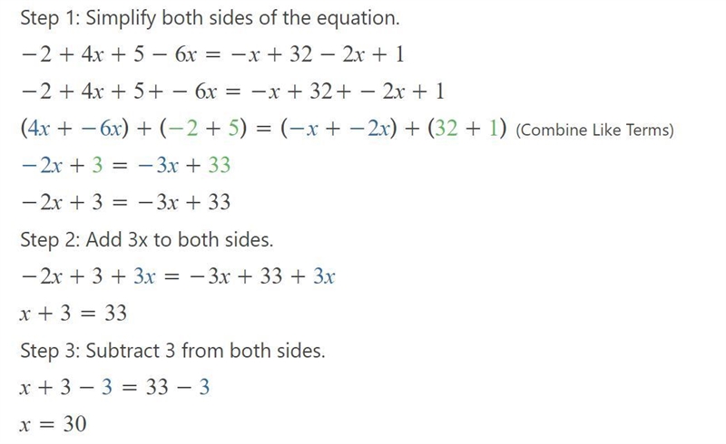 -2+4x+5-6x=-x+3,2-2x+1​-example-1