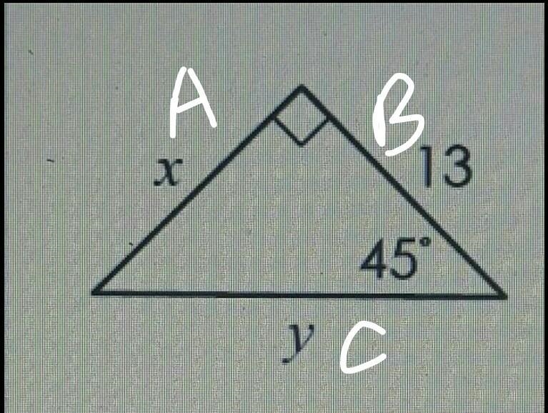 Question 11 Find the value of y. X+ 13 45° No links please! Thanks for the help!​-example-1