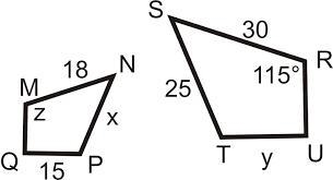 Trapezoid MNPQ is similar to Trapezoid RSTU. What is the length of the "x&quot-example-1