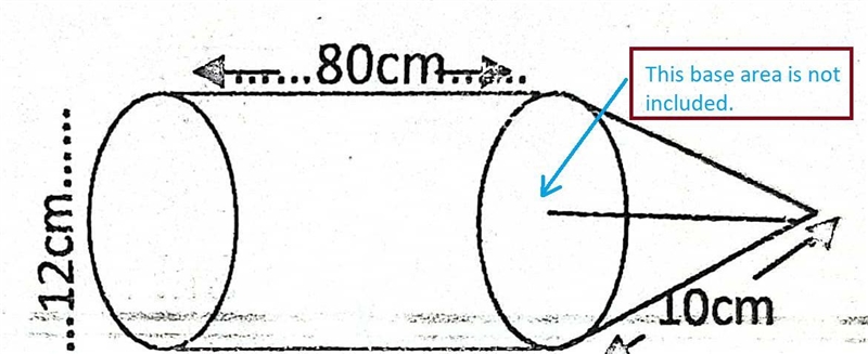 The given figure of a solid made up of cylinder and a cone. If the diameter of the-example-1