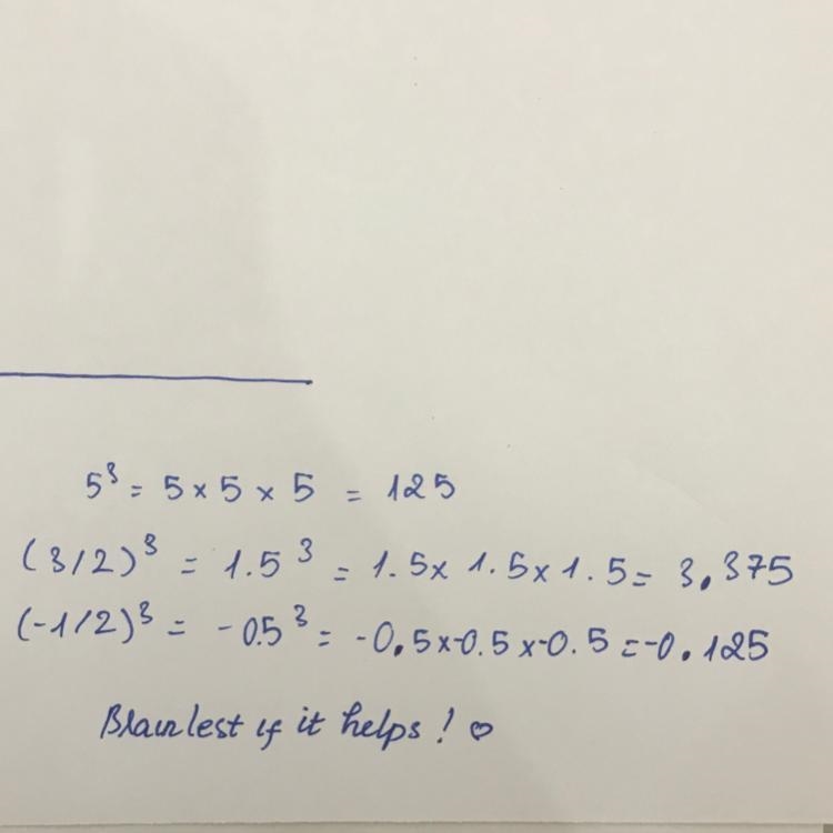 Find the value of 5³ (3/2)³ (-1/2)³-example-1