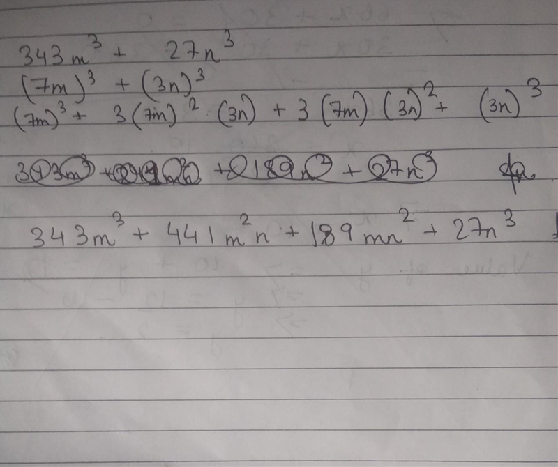 Factorise 343m^3 + 27n^3​-example-1