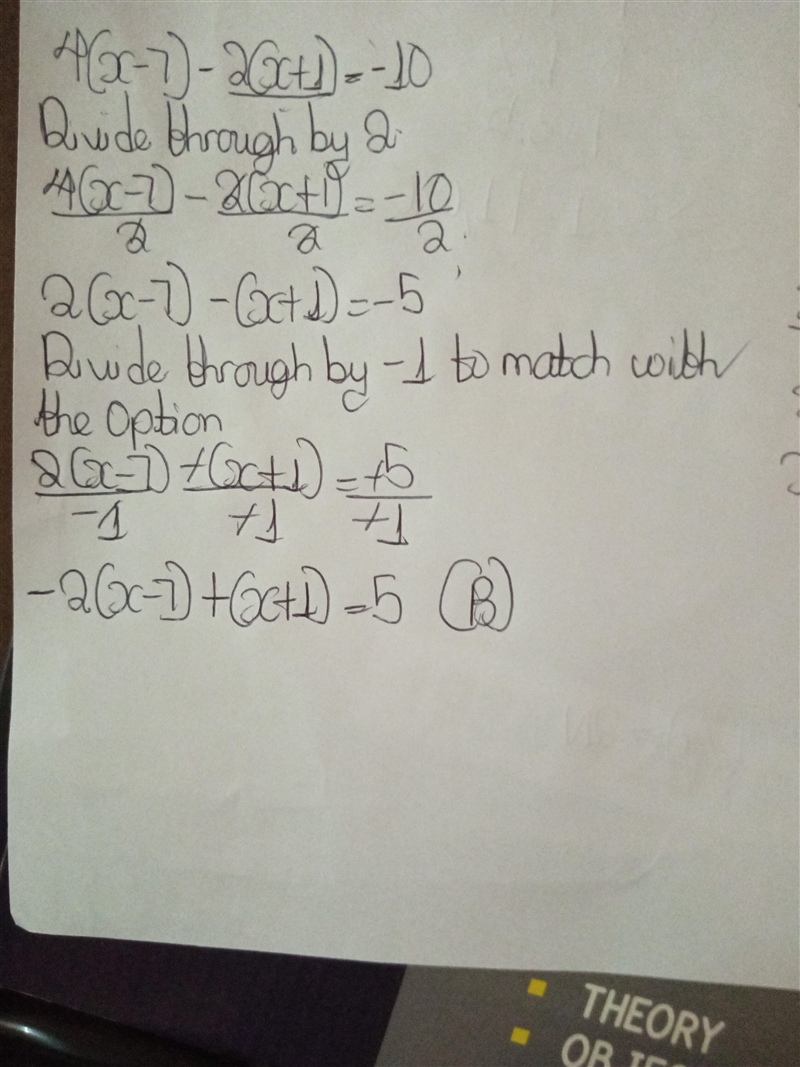 HELP ME AS FAST AS POSSIBLE! 95 POINTS!!! Choose the equation below that is equivalent-example-1