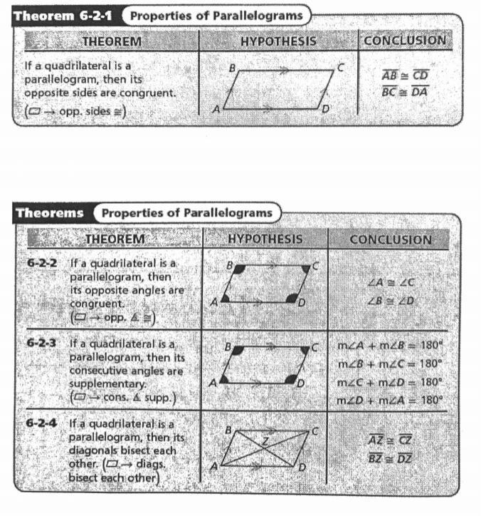 How do you determine which theorem to use to find missing values of a parallelogram-example-1