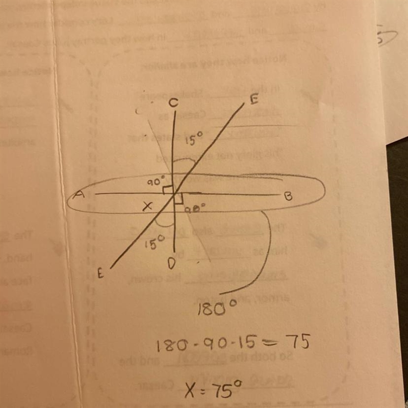 (15 points) NOTE: Angles not necessarily drawn to scale.-example-1