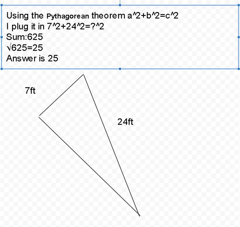 Denesh is creating a triangular flower bed using three pieces of wood. The two shorter-example-1