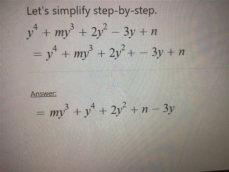 Y^2 -1 is a factor of y4 + my3 +2y2 -3y +n-example-2