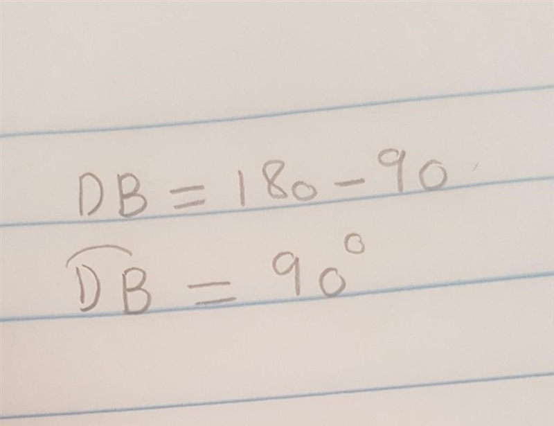 Find the measure of arc DB in circle P-example-1