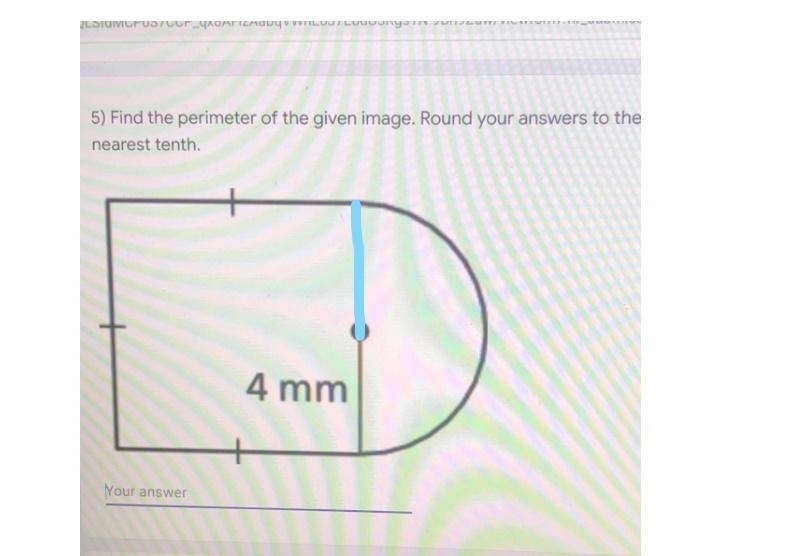 Find the perimeter of the given image. Round your answers to the nearest tenth.-example-1