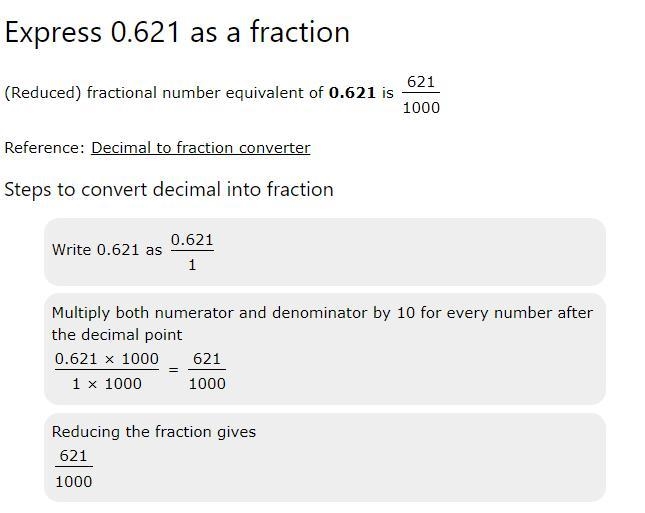 Express 0.621 as a fraction You must show all your working. working-example-1