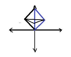 Rotate an isosceles right triangle around a line that contains the triangle's hypotenuse-example-2