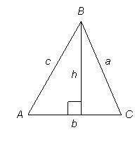 Which pair of equations below is a result of constructing the altitude, h, in traingle-example-1