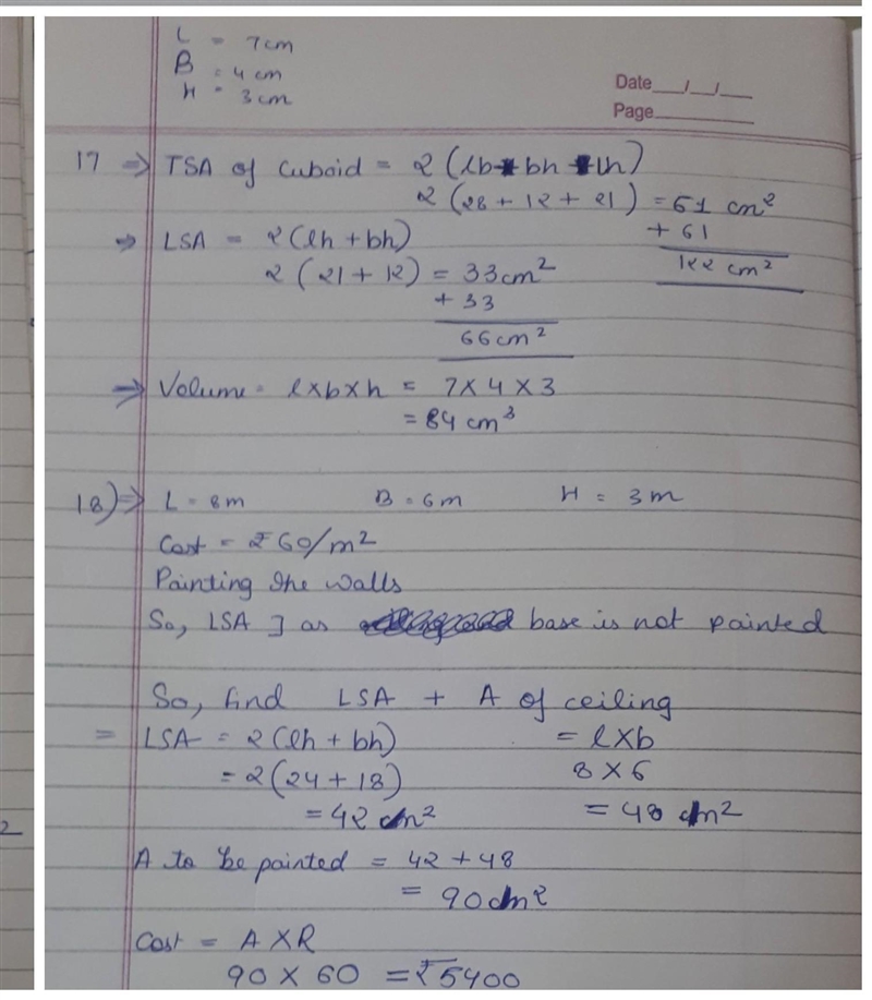 Help mebin these questions (Chapter - MENSURATION)​-example-2