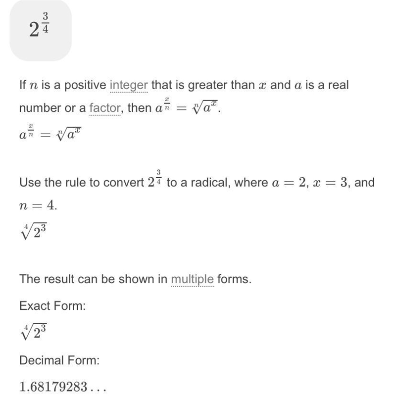 What is the radical form of the expression 2 3/4-example-1