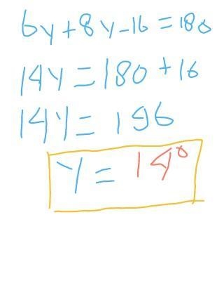 Find the value of Y - triangle measurments-example-1